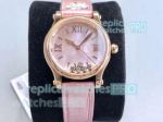 Chopard Happy Sport Floating Diamonds Watch Replica - Pink Mop Dial